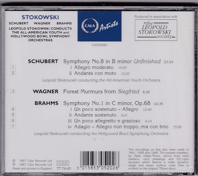 CDs de m&uacute;sica: Stokowski - Schuber / Wagner / Brahms - Precintado - Foto 2