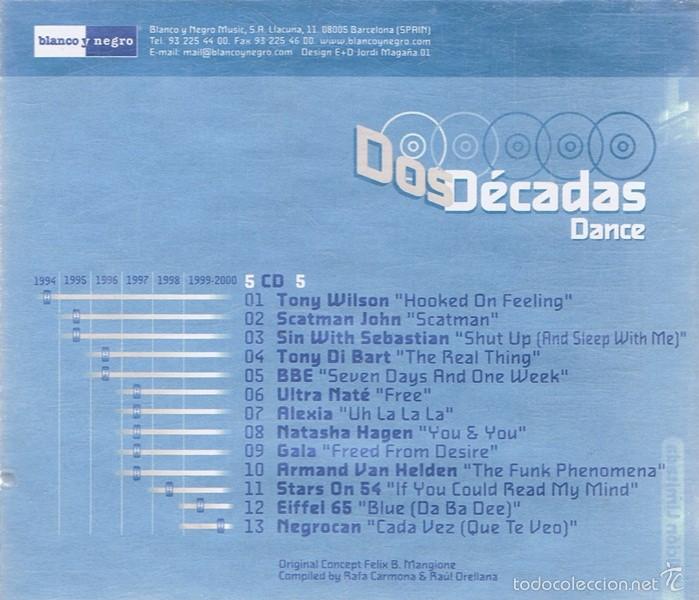 CDs de m&uacute;sica: CD DOS D&Eacute;CADAS DANCE CD 5 1994 - 2000 - Foto 2