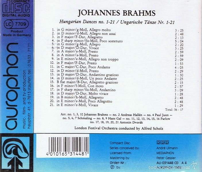 CDs de m&uacute;sica: CD JOHANNES BRAHMS  CLASSICS - Foto 2