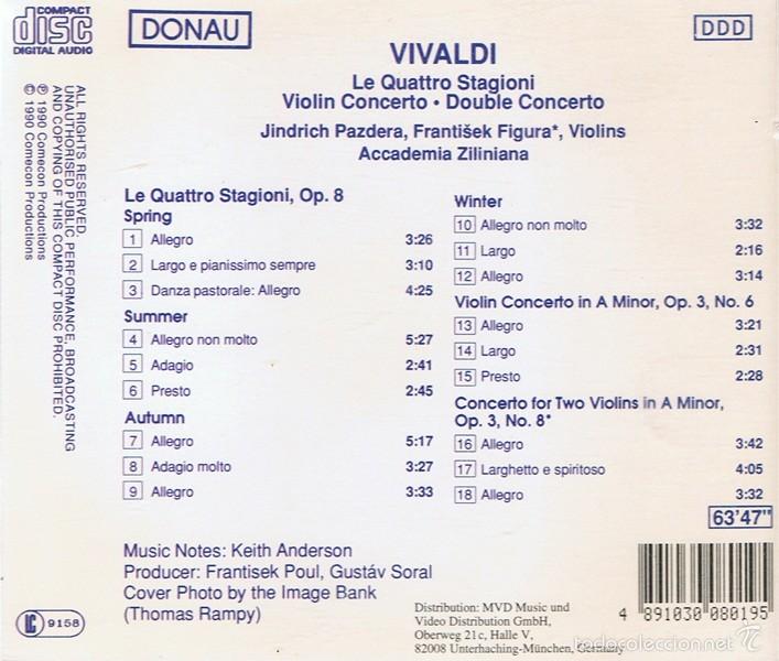 CDs de m&uacute;sica: CD VIVALDI &uml;THE FOUR SEASONS&uml; - Foto 2