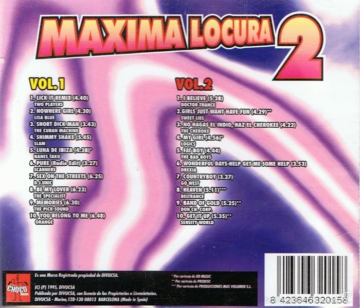 CDs de m&uacute;sica: CD M&Aacute;XIMA LOCURA 2 ( 2 CDS) - Foto 2