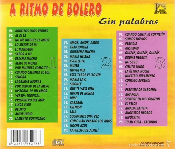 CDs de m&uacute;sica: CD A RITMO DE BOLERO &uml;SIN PALABRAS&uml; (3 CDS) - Foto 2