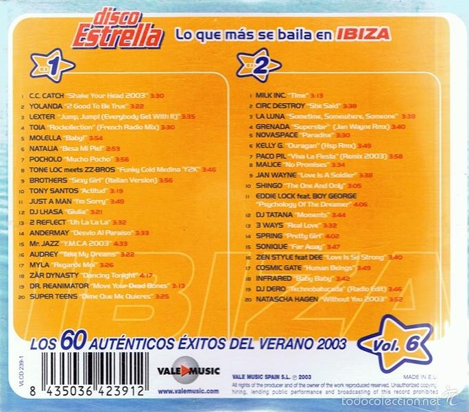 CDs de m&uacute;sica: CD DISCO ESTRELLA VOL. 6 CD 1 Y CD 2 - Foto 2