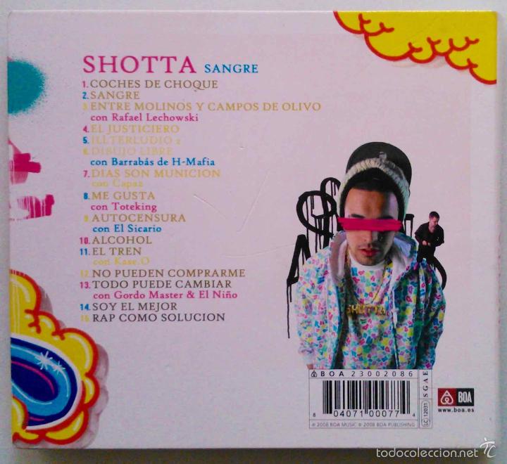 CDs de m&uacute;sica: SHOTTA, SANGRE - CD DIGIPAK CON LIBRETO - Foto 2