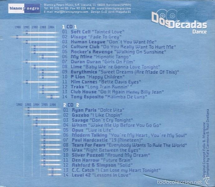 CDs de m&uacute;sica: CD DOS D&Eacute;CADAS DANCE CD 1 Y CD 2 - Foto 2