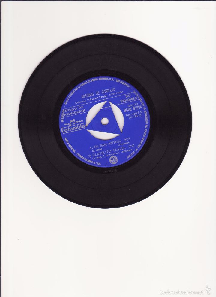CDs de m&uacute;sica: single de vinilo ANTONIO DE CANILLAS 1966 - Foto 2