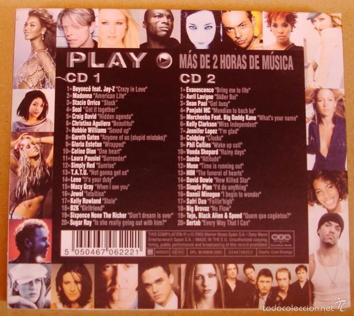 CDs de m&uacute;sica: PLAY - VARIOS (2CD) 2003 - Foto 3