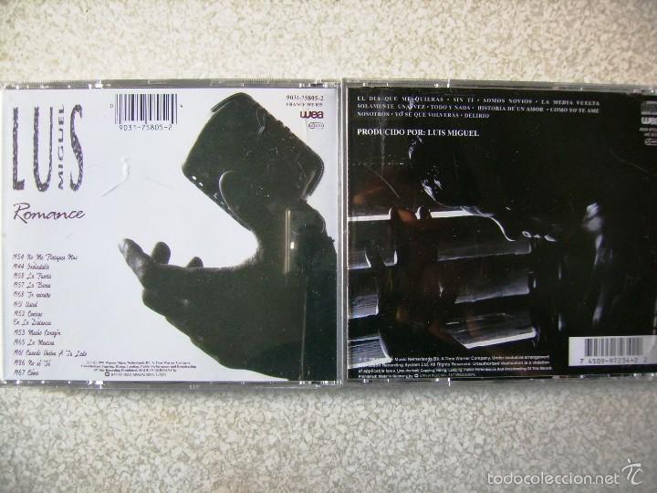 CDs de m&uacute;sica: LUIS MIGUEL.ROMANCE + SEGUNDO ROMANCE - Foto 2