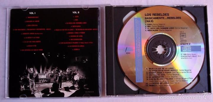 CDs de m&uacute;sica: LOS REBELDES - BASICAMENTE REBELDES ( 2CD ) 1995 - Foto 2