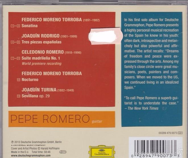 CDs de m&uacute;sica: Pepe Romero - Spanish Nights - Foto 2