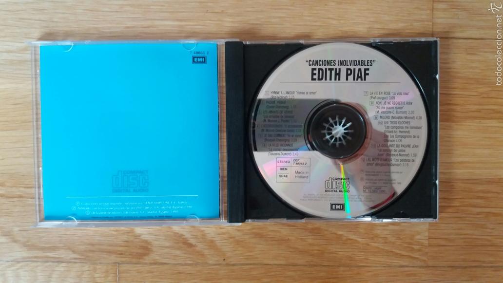 CDs de m&uacute;sica: EDITH PIAF Canciones inolvidables - Foto 2