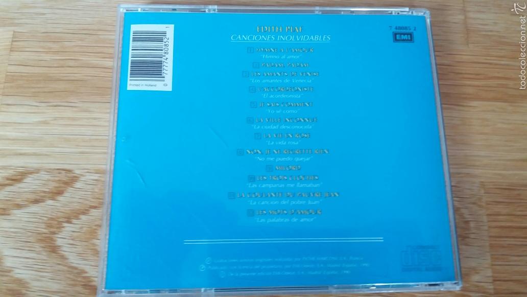 CDs de m&uacute;sica: EDITH PIAF Canciones inolvidables - Foto 3