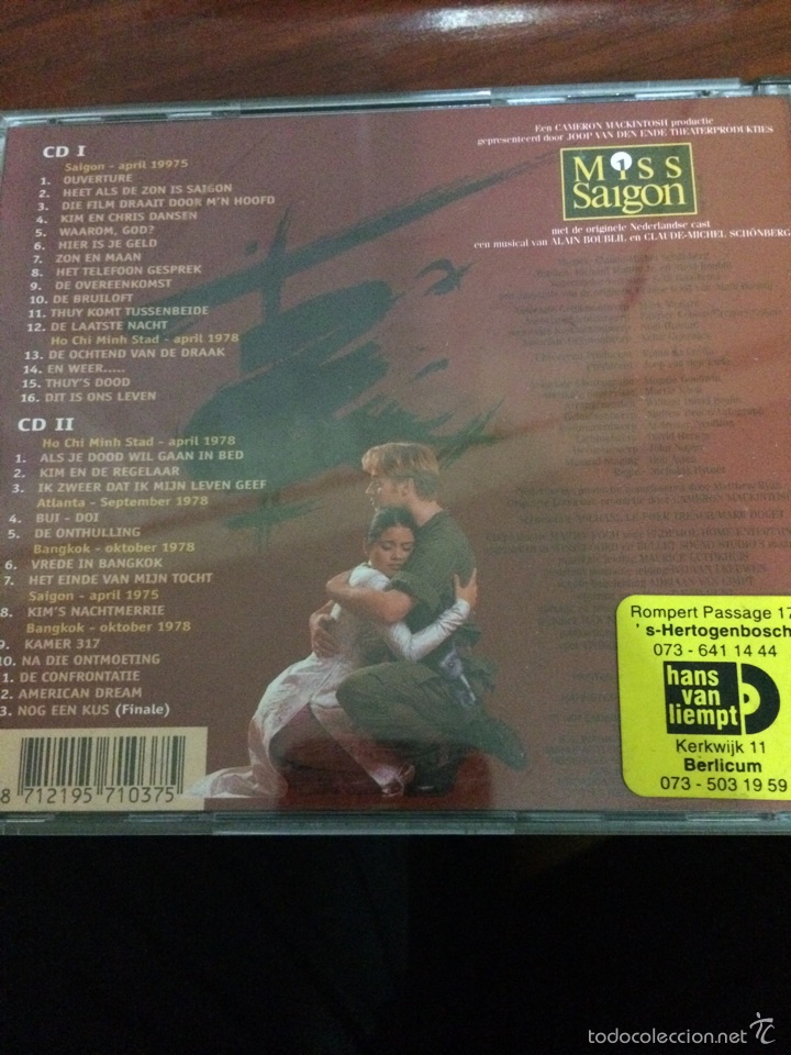 CDs de m&uacute;sica: MISS SAIGON-BSO-VERSION HOLANDESA - Foto 2