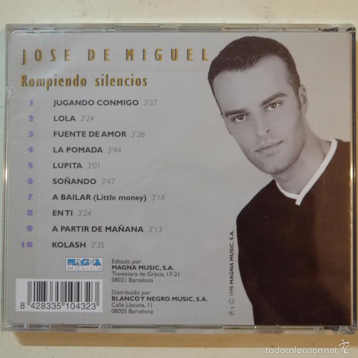CDs de m&uacute;sica: JOS&Eacute; DE MIGUEL - ROMPIENDO SILENCIOS - CD - Foto 2
