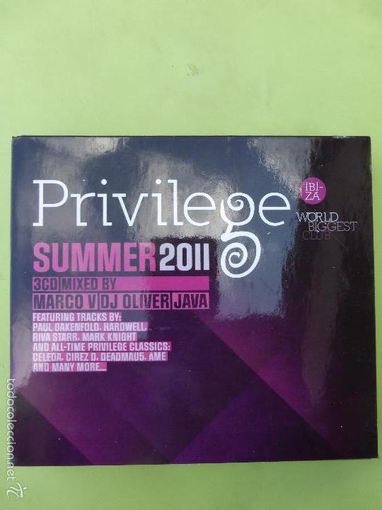 CDs de m&uacute;sica: Privilege Summer 2011 - IBIZA - MARCO V - DJ OLIVER - JAVA - PERFECTO ESTADO - Foto 1