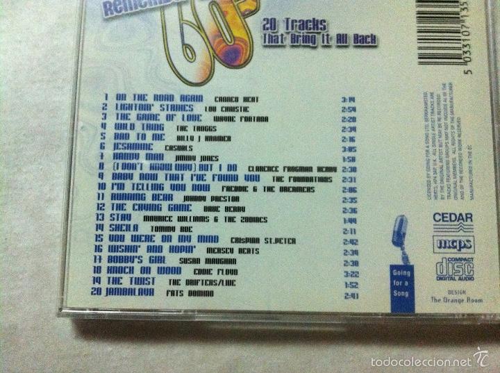 CDs de m&uacute;sica: CD- remember the 60&acute;s  - 20 tracks ( made U.K.) - Foto 2