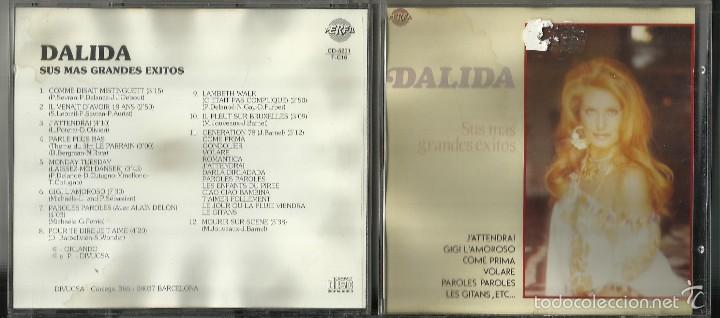 CDs de m&uacute;sica: dalida cd sus mas exitos.espa&ntilde;a.1990.rareza - Foto 1