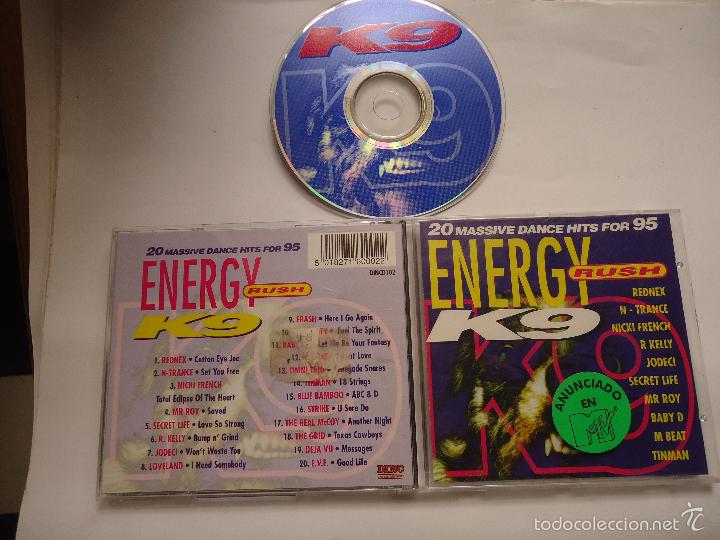 CDs de m&uacute;sica: CD  20 MASSIVE DANCE HITS FOR 95 ENERGY RUSH K9 - Foto 1
