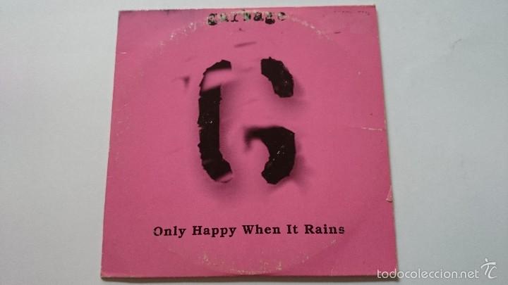 CDs de m&uacute;sica: GARBAGE - ONLY HAPPY WHEN IT RAINS (CD SINGLE PROMO 1995) - Foto 1