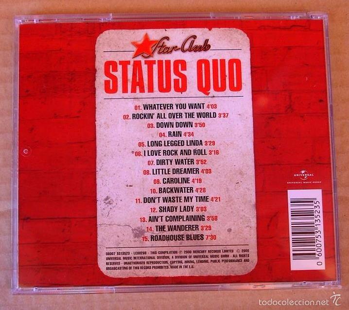 CDs de m&uacute;sica: STATUS QUO - STAR-CLUB (CD 2008) - Foto 3