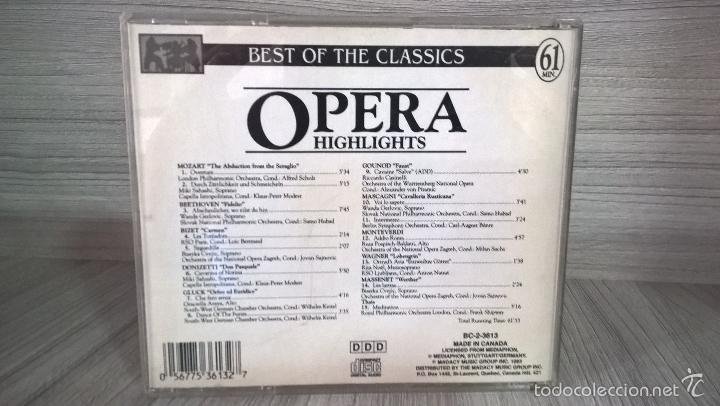 CDs de m&uacute;sica: OPERA HIGHLIGHTS. MUSICA. - Foto 2