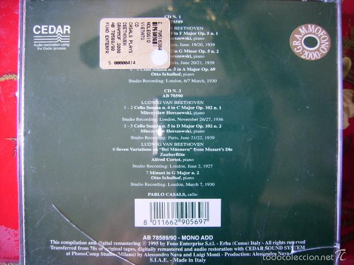 CDs de m&uacute;sica: PABLO CASALS COLLECTION VOL 1...DOBLE CD - Foto 2