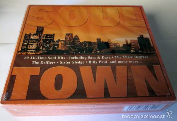Music CDs: SOUL TOWN - 3 CD 60 TEMAS - CLASSICS CITY - TIME MUSIC 1998 INTERNACIONAL LIMITED - NUEVO PRECINTADO