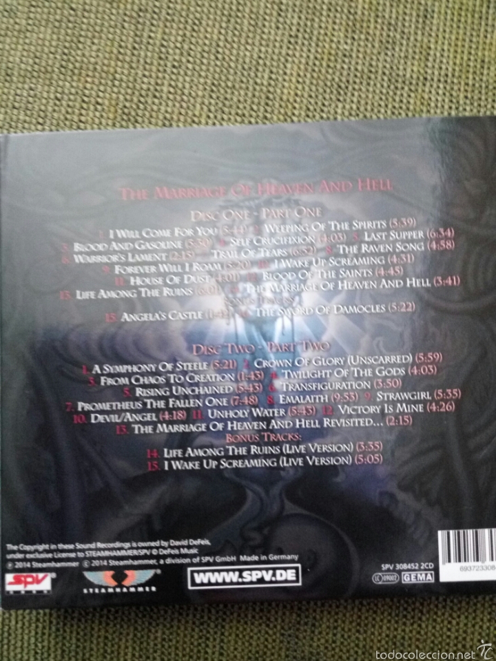 CDs de m&uacute;sica: Virgin steele, 2 cd, con las letras de canciones - Foto 4