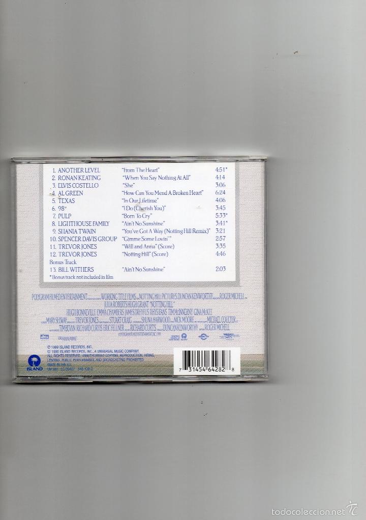 CDs de m&uacute;sica: CD - NOTTING HILL - BSO - 1999 - Foto 2