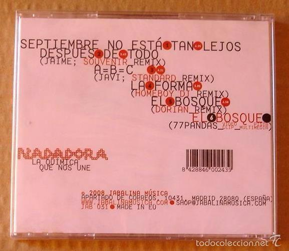 CDs de m&uacute;sica: NADADORA - LA QUIMICA QUE NOS UNE (CD) 2008 - Foto 2