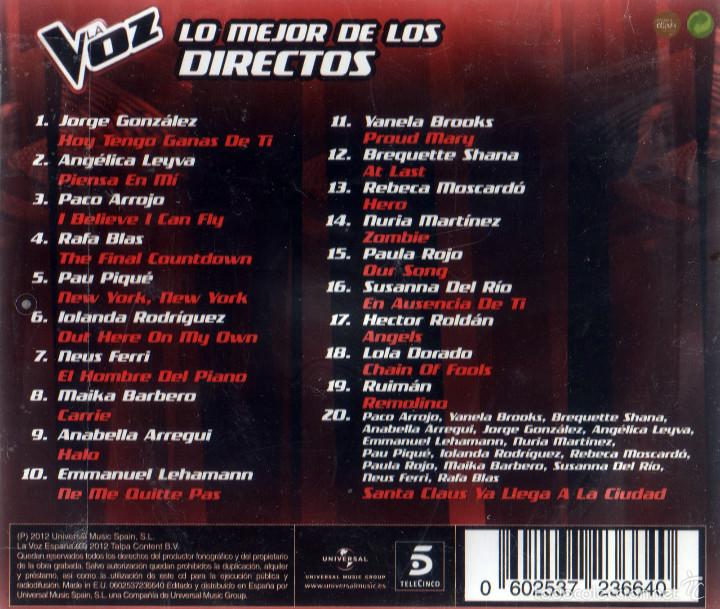 CDs de m&uacute;sica: La Voz - Lo Mejor de los Directos - CD - Foto 2
