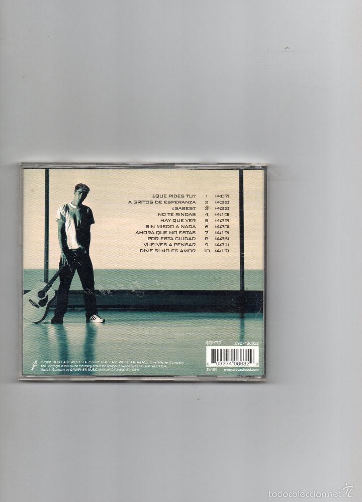 CDs de m&uacute;sica: CD - ALEX UBAGO - QUE PIDES TU - 2001 - Foto 2