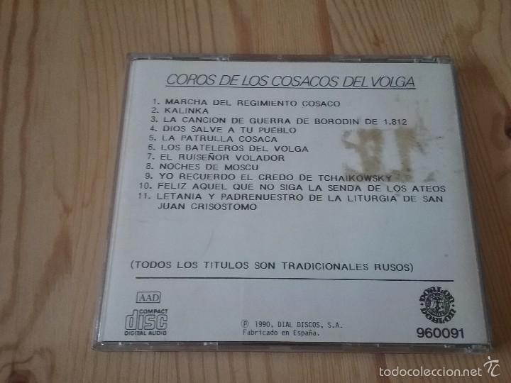 CDs de m&uacute;sica: Cd, compact disc, Coros de los cosacos del volga. - Foto 2