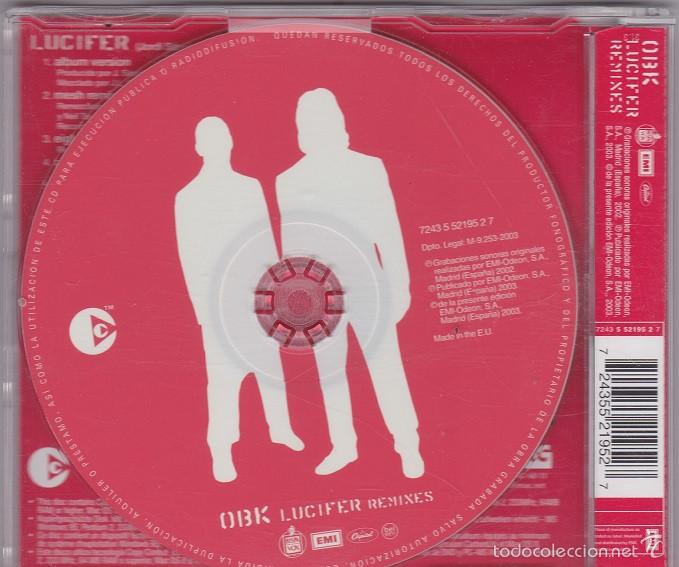 CDs de m&uacute;sica: OBK - Lucifer - Remixes - CD Maxi Single de 2003 - Foto 2