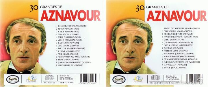 CDs de m&uacute;sica: CD 30 GRANDES DE AZNAVOUR - Foto 3