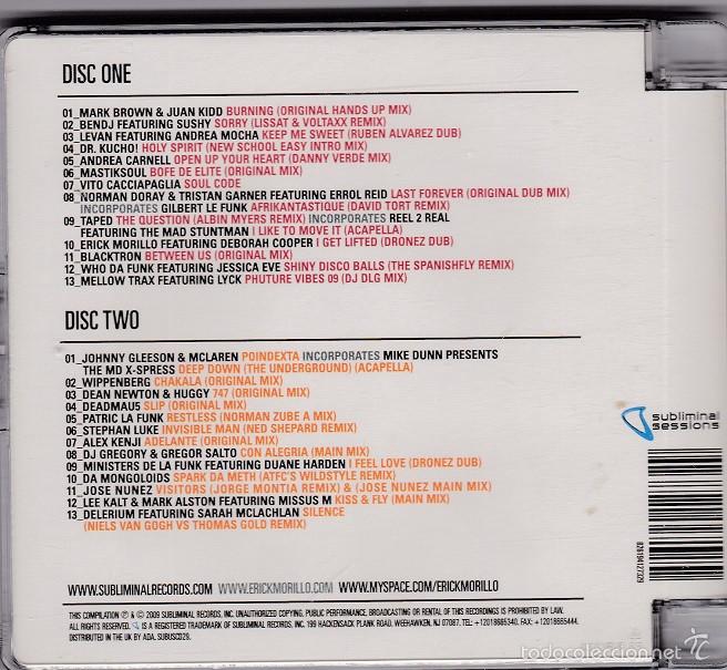 CDs de m&uacute;sica: Erick Morillo - Subliminal Sessions Summer 2009 - 2xCDs - Foto 2
