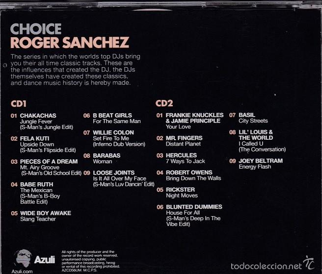 CDs de m&uacute;sica: Roger Sanchez - Choice (Unmixed DJ Format) - 2xCD Compilation, Limited Edition - Foto 2