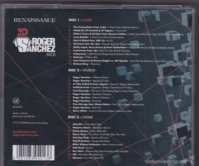 CDs de m&uacute;sica: Renaissance 3D: Roger Sanchez - 3 CDs - Foto 2