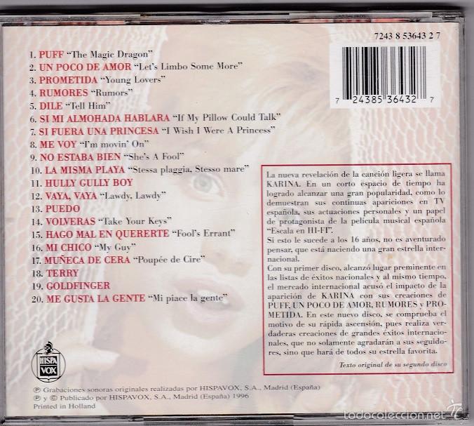 CDs de m&uacute;sica: Karina - Los EPs Originales Vol 1 y 2 - 2 CDs - Foto 3