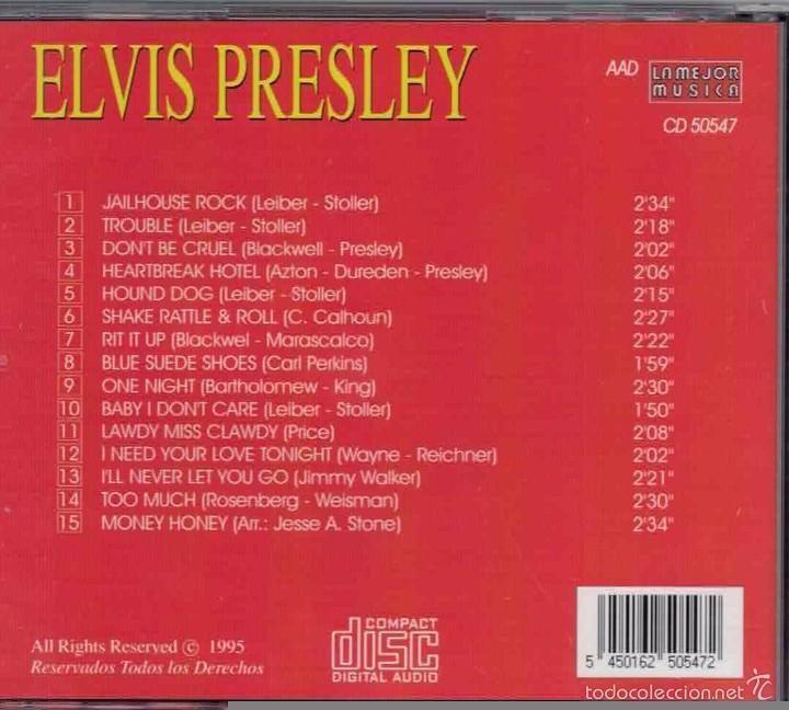 CDs de m&uacute;sica: ELVIS PRESLEY-CD EL ROCK DE LA CARCEL - Foto 2