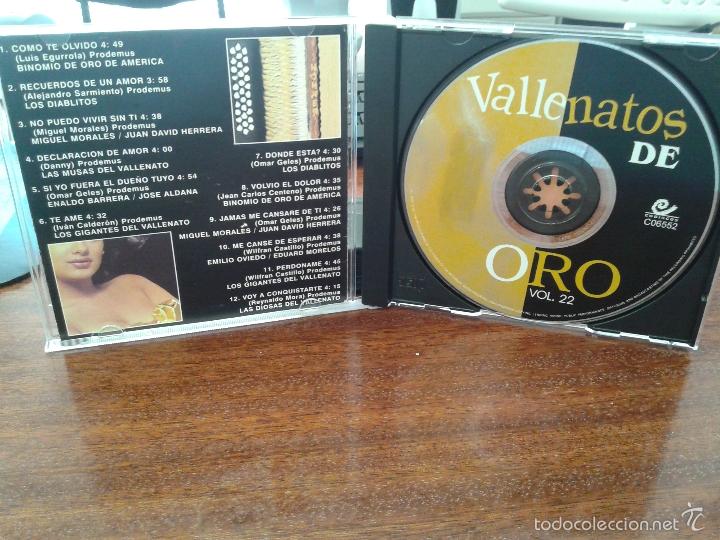 CDs de m&uacute;sica: Vallenatos de oro Vol 22 - Foto 2