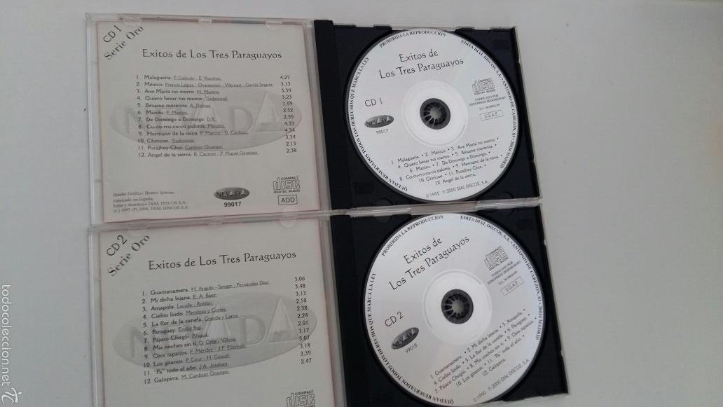 CDs de m&uacute;sica: (Sevilla) CD Doble - LOS TRES (3) PARAGUAYOS - Exitos - Foto 3
