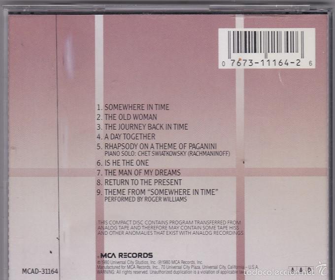 CDs de m&uacute;sica: Somewhere in Time - John Barry - CD Edici&oacute;n USA - Foto 2