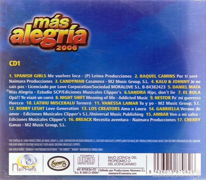 CDs de m&uacute;sica: CD M&Aacute;S ALEGR&Iacute;A 2006 - Foto 2