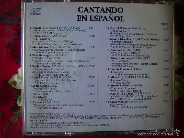 CDs de m&uacute;sica: CANTANDO EN ESPA&Ntilde;OL - Foto 2