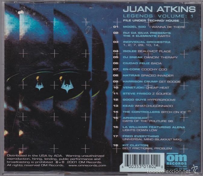 CDs de m&uacute;sica: Juan Atkins - Legends Volume 1 - Foto 2