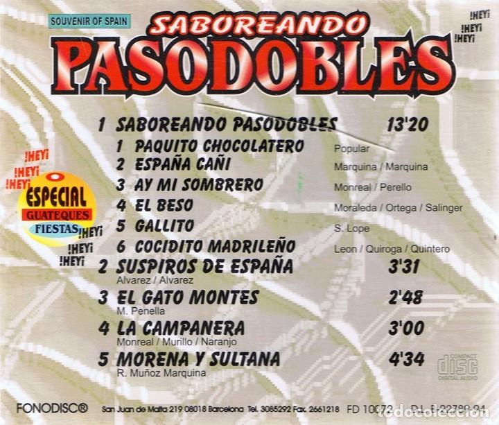 CDs de m&uacute;sica: CD PASODOBLES SABOREANDO PASODOBLES - Foto 2