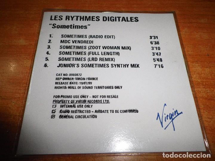 CD di Musica: LES RYTHMES DIGITALES Sometimes REMIXES CD MAXI SINGLE PROMO 1999 CD-R PROMO VIRGIN CONTIENE 6 TEMAS