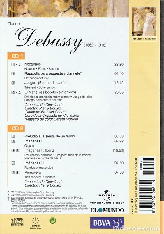 CDs de m&uacute;sica: CD LO MEJOR DE CLAUDE DEBUSSY (2 CD) - Foto 2