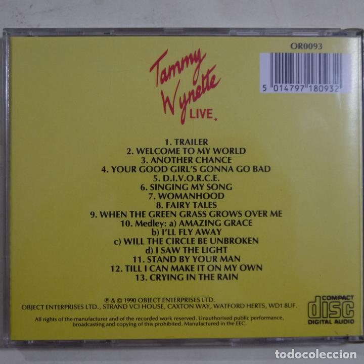 CDs de m&uacute;sica: TAMMY WYNETTE - LIVE - CD 1990 - Foto 2